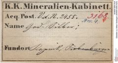 Etiketten zu Silber Gediegen (NHMW-MIN-Aw4)